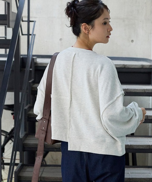 カットオフアウトリンキング スウェットプルオーバー MONO-MART│MONO