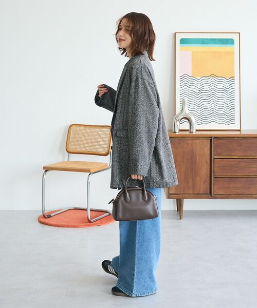 Green　Parks（グリーンパークス）の「ツイードWオーバージャケット（テーラードジャケット・レディース・ブラック・FREE）」の6枚目の写真