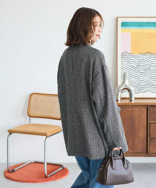 Green　Parks（グリーンパークス）の「ツイードWオーバージャケット（テーラードジャケット・レディース・ブラック・FREE）」の11枚目の写真