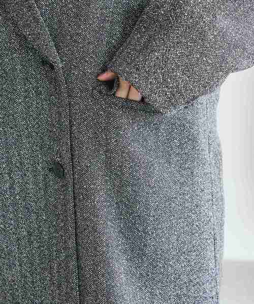 Green　Parks（グリーンパークス）の「ツイードWオーバージャケット（テーラードジャケット・レディース・ブラック・FREE）」の14枚目の写真