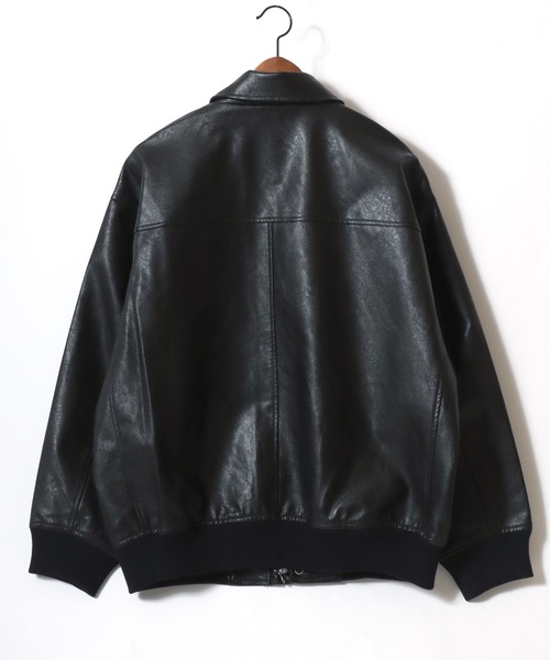 BEVERLY HILLS POLO CLUB（ビバリーヒルズポロクラブ）の「BEVERLY HILLS POLO CLUB/ビバリーヒルズポロクラブ オーバーサイズ ヴィンテージデザイン ショート丈 A-2 フェイクレザージャケット/合皮ブルゾン/レディース メンズ（ブルゾン・メンズ・ブラウン/ブラック・M/L/LL）」の10枚目の写真