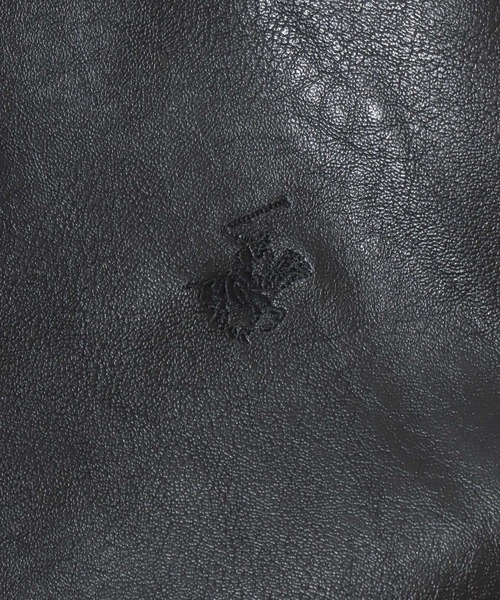 BEVERLY HILLS POLO CLUB（ビバリーヒルズポロクラブ）の「BEVERLY HILLS POLO CLUB/ビバリーヒルズポロクラブ オーバーサイズ ヴィンテージデザイン ショート丈 A-2 フェイクレザージャケット/合皮ブルゾン/レディース メンズ（ブルゾン・メンズ・ブラウン/ブラック・M/L/LL）」の4枚目の写真