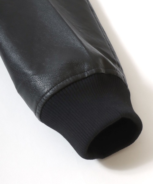 BEVERLY HILLS POLO CLUB（ビバリーヒルズポロクラブ）の「BEVERLY HILLS POLO CLUB/ビバリーヒルズポロクラブ オーバーサイズ ヴィンテージデザイン ショート丈 A-2 フェイクレザージャケット/合皮ブルゾン/レディース メンズ（ブルゾン・メンズ・ブラウン/ブラック・M/L/LL）」の20枚目の写真