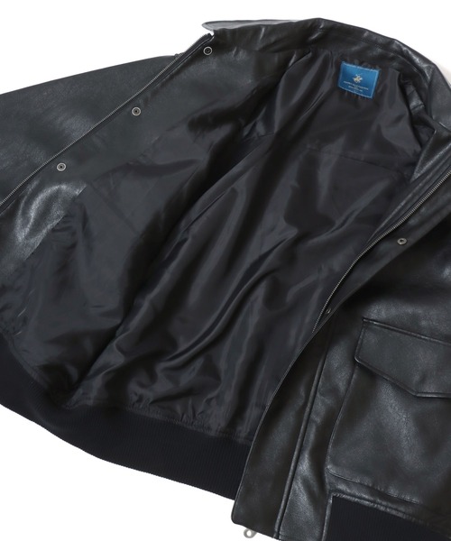 BEVERLY HILLS POLO CLUB（ビバリーヒルズポロクラブ）の「BEVERLY HILLS POLO CLUB/ビバリーヒルズポロクラブ オーバーサイズ ヴィンテージデザイン ショート丈 A-2 フェイクレザージャケット/合皮ブルゾン/レディース メンズ（ブルゾン・メンズ・ブラウン/ブラック・M/L/LL）」の5枚目の写真