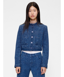 GapStudio（ギャップスタジオ）の「GapStudio デニムツイード クロップドジャケット（デニムジャケット）」