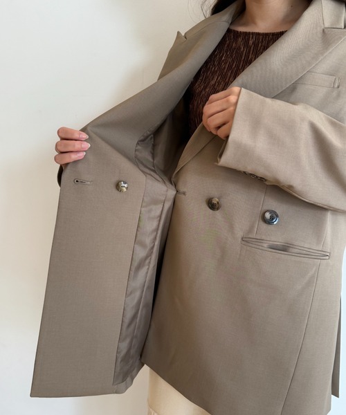 LOVELESS（ラブレス）の「セミダブルオーバージャケット（テーラードジャケット・レディース・ダークネイビー/ベージュ系その他5・36/34）」の8枚目の写真