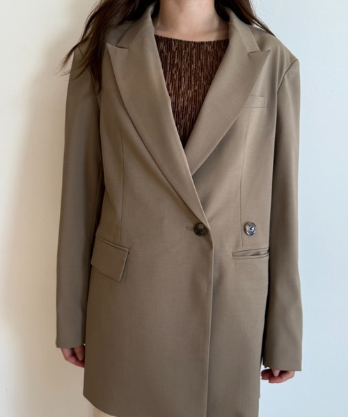 LOVELESS（ラブレス）の「セミダブルオーバージャケット（テーラードジャケット・レディース・ダークネイビー/ベージュ系その他5・36/34）」の11枚目の写真