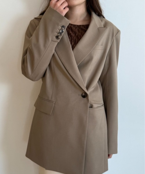 LOVELESS（ラブレス）の「セミダブルオーバージャケット（テーラードジャケット・レディース・ダークネイビー/ベージュ系その他5・36/34）」の9枚目の写真