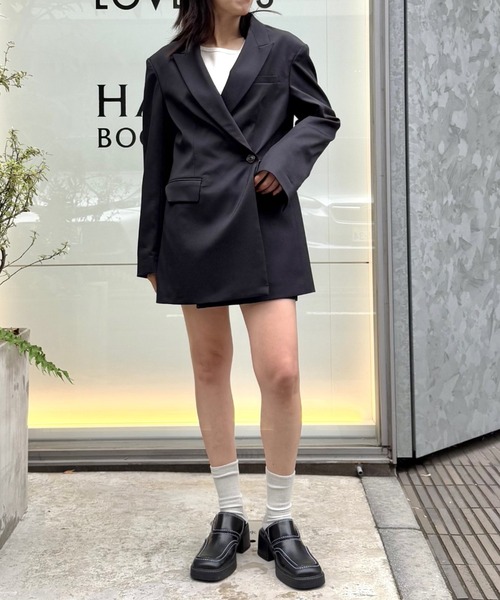 LOVELESS（ラブレス）の「セミダブルオーバージャケット（テーラードジャケット・レディース・ダークネイビー/ベージュ系その他5・36/34）」の15枚目の写真