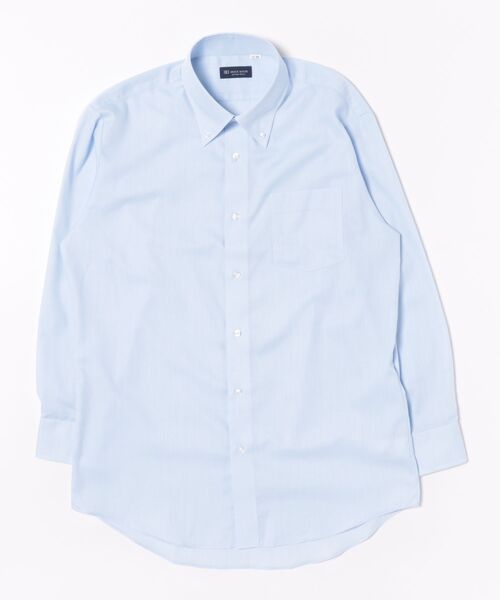 TOKYO SHIRTS(トウキョウシャツ)の「形態安定ノンアイロン ボタンダウン 長袖ビジネスワイシャツ(ビジネスシャツ・メンズ・ブルー・首回り39cm-裄丈80cm/首回り39cm-裄丈84cm/首回り41cm-裄丈82cm/首回り41cm-裄丈86cm/首回り42cm-裄丈82cm/首回り42cm-裄丈86cm/首回り43cm-裄丈82cm/首回り43cm-裄丈86cm/首回り37cm-裄丈80cm)」の6枚目の写真