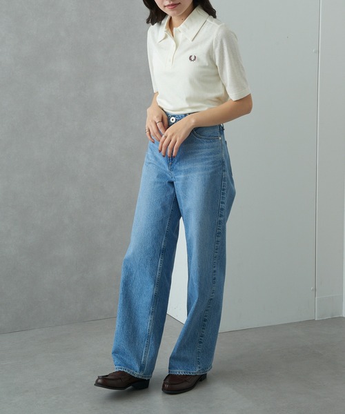 FRED PERRY(フレッドペリー)の「【FRED PERRY】SHEER RIB POLO SHIRT シアーリブポロシャツ G2168(ポロシャツ・レディース・オフホワイト/ブラック・10)」の9枚目の写真