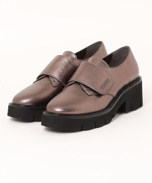 MACKINTOSH PHILOSOPHY(マッキントッシュ フィロソフィー)の「厚底ベルクロストラップシューズ(スリッポン・レディース・ブラック/ブロンズ・22.5cm/23.0cm/23.5cm/24.0cm/24.5cm/22.0cm)」の1枚目の写真