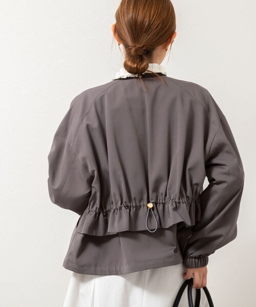 NOLLEY’S(ノーリーズ)の「ウォッシャブルジップアップブルゾン(ブルゾン・レディース・ブラック/チャコールグレー/ベージュ・38)」の5枚目の写真