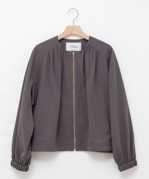 NOLLEY’S(ノーリーズ)の「ウォッシャブルジップアップブルゾン(ブルゾン・レディース・ブラック/チャコールグレー/ベージュ・38)」の8枚目の写真