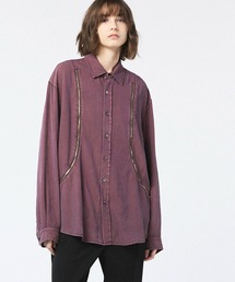MAISON SPECIAL(]XyV)́sUNISEXtPrime-Over Curved Zip Regular Collar Shirt/vCI[o[J[uWbvM[J[VcyMAISON SPECIAL/]XyVz(Vc/uEX)