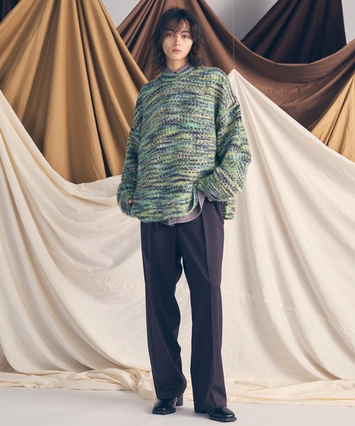 UNISEX》Prime-Over Curved Zip Regular Collar Shirt/プライム