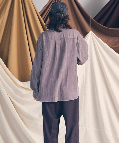 onion3 UNISEX》Prime-Over Curved Zip Regular Collar Shirt/プライム