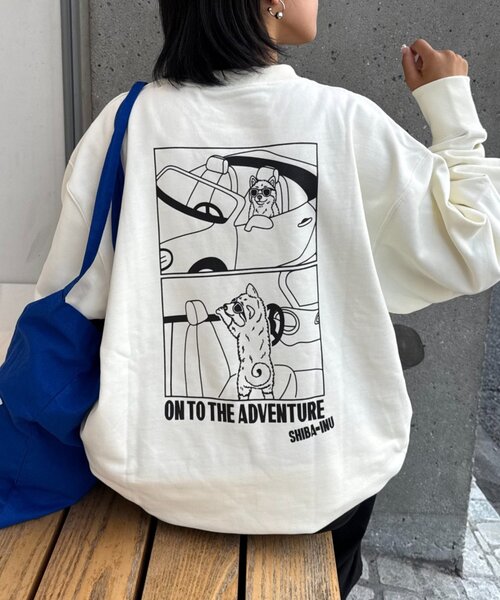 CIAOPANIC TYPY(チャオパニックティピー)の「【ユニセックス】DOGS刺繍ロゴプリントスウェット(スウェット・メンズ・チャコールグレー/アイボリー/ライトグレー/ネイビー・MEDIUM/LARGE)」の6枚目の写真