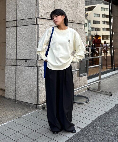 CIAOPANIC TYPY(チャオパニックティピー)の「【ユニセックス】DOGS刺繍ロゴプリントスウェット(スウェット・メンズ・チャコールグレー/アイボリー/ライトグレー/ネイビー・MEDIUM/LARGE)」の7枚目の写真