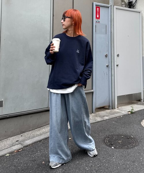 CIAOPANIC TYPY(チャオパニックティピー)の「【ユニセックス】DOGS刺繍ロゴプリントスウェット(スウェット・メンズ・チャコールグレー/アイボリー/ライトグレー/ネイビー・MEDIUM/LARGE)」の11枚目の写真