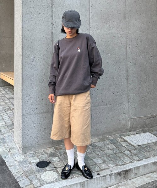 CIAOPANIC TYPY(チャオパニックティピー)の「【ユニセックス】DOGS刺繍ロゴプリントスウェット(スウェット・メンズ・チャコールグレー/アイボリー/ライトグレー/ネイビー・MEDIUM/LARGE)」の14枚目の写真