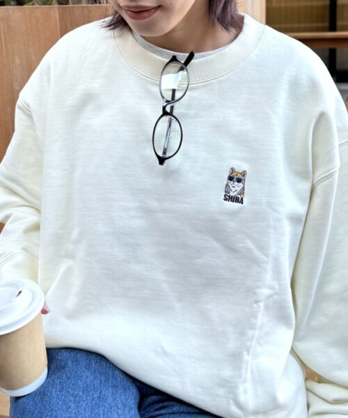 CIAOPANIC TYPY(チャオパニックティピー)の「【ユニセックス】DOGS刺繍ロゴプリントスウェット(スウェット・メンズ・チャコールグレー/アイボリー/ライトグレー/ネイビー・MEDIUM/LARGE)」の15枚目の写真