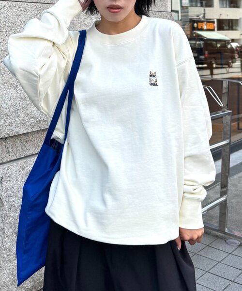 CIAOPANIC TYPY(チャオパニックティピー)の「【ユニセックス】DOGS刺繍ロゴプリントスウェット(スウェット・メンズ・チャコールグレー/アイボリー/ライトグレー/ネイビー・MEDIUM/LARGE)」の18枚目の写真