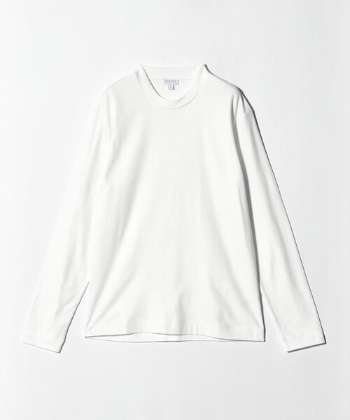 SUNSPEL(サンスペル)の「<SUNSPEL>ヘビーウェイト ロングスリーブTシャツ(Tシャツ/カットソー・メンズ・ホワイト/ダークブラウン/ネイビー・M/XL/L)」の2枚目の写真