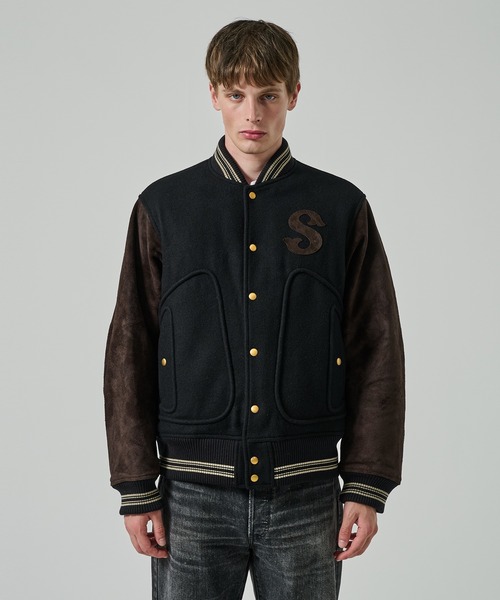 ジャケット・アウター SUGARHILLSUEDEPIPINGLEATHER BLOUSON SUGARHILL(シュガーヒル)のZIP NYLON BLOUSON BLUEの通販｜PALETTE art