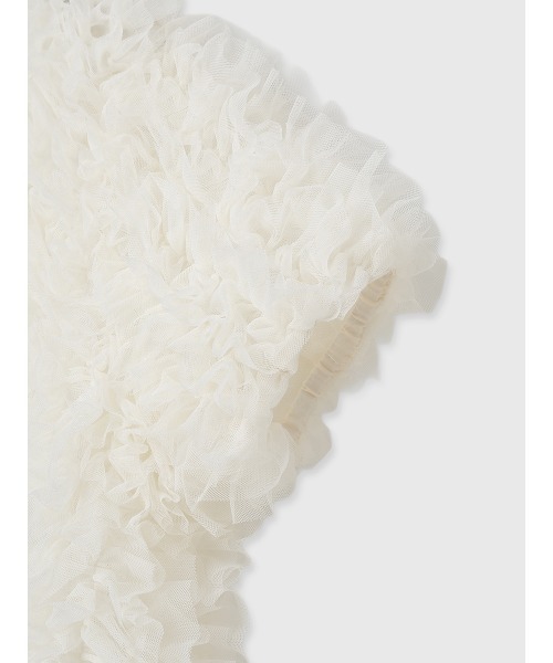 EIMY ISTOIRE（エイミーイストワール）の「チュールフリルﾄトップス（その他トップス・レディース・ブラック/ホワイト/ピンク・F）」の6枚目の写真