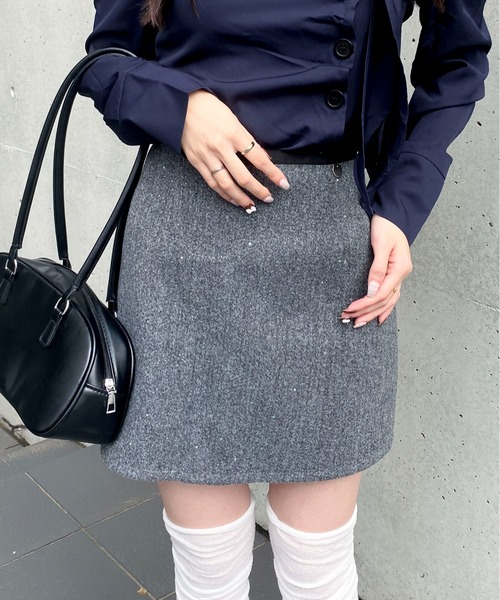 Mejoul(メジュール)の「グリッター ツイード ミニスカート(スカート・レディース・グレー/ブラック・M/S)」の11枚目の写真