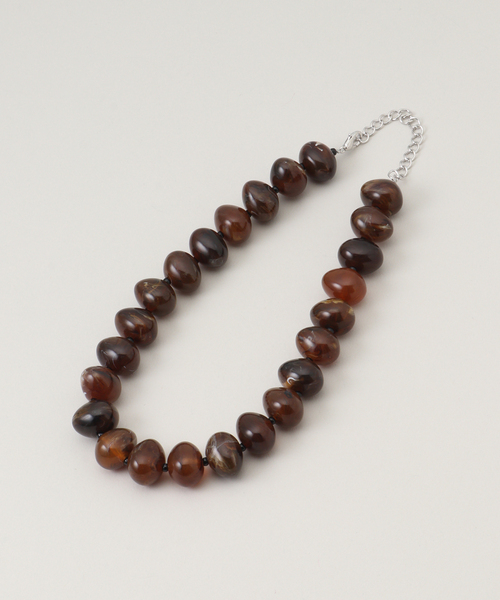 JOURNAL STANDARD relume（ジャーナルスタンダード　レリューム）の「RELUME ボリュームネックレス（ネックレス・レディース・ブラウン/ブラック・FREE）」の3枚目の写真