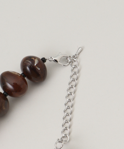 JOURNAL STANDARD relume（ジャーナルスタンダード　レリューム）の「RELUME ボリュームネックレス（ネックレス・レディース・ブラウン/ブラック・FREE）」の4枚目の写真