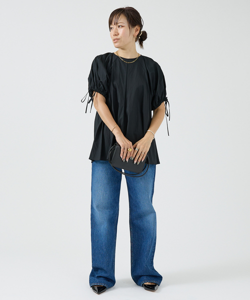 DESIGNWORKS(デザインワークス)の「リボンスリーブブラウス(シャツ/ブラウス・レディース・オフホワイト/ローズ/ブラック・38)」の13枚目の写真