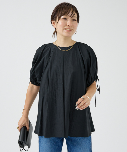 DESIGNWORKS(デザインワークス)の「リボンスリーブブラウス(シャツ/ブラウス・レディース・オフホワイト/ローズ/ブラック・38)」の15枚目の写真