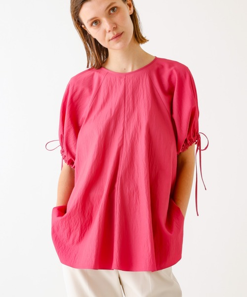 DESIGNWORKS(デザインワークス)の「リボンスリーブブラウス(シャツ/ブラウス・レディース・オフホワイト/ローズ/ブラック・38)」の3枚目の写真