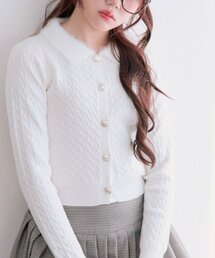 OLIVE des OLIVE | フェザー衿カーディガン(カーディガン/ボレロ)