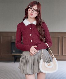 OLIVE des OLIVE | フェザー衿カーディガン(カーディガン/ボレロ)