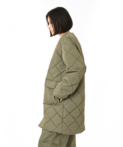 セール】キルティングロングジャケット（ダウンジャケット/コート