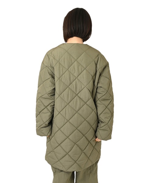 セール】キルティングロングジャケット（ダウンジャケット/コート