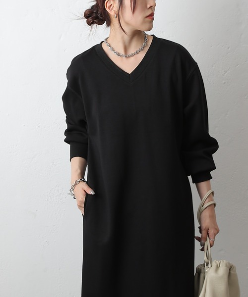 COLONY 2139（コロニートゥーワンスリーナイン）の「ダンボールVネックワンピース（ワンピース・レディース・グレー/チャコールグレー/ブラック・FREE）」の22枚目の写真