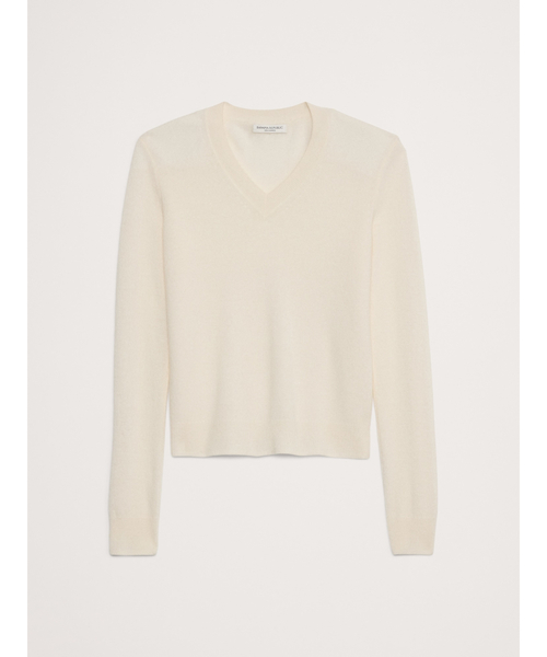 Banana Republic（バナナリパブリック）の「ライトウェイト カシミヤ Vネックセーター（ニット/セーター・レディース・ピンク系その他/アイボリー/レッド/ブルー/ネイビー/ベージュ・L/M/XS/S）」の12枚目の写真