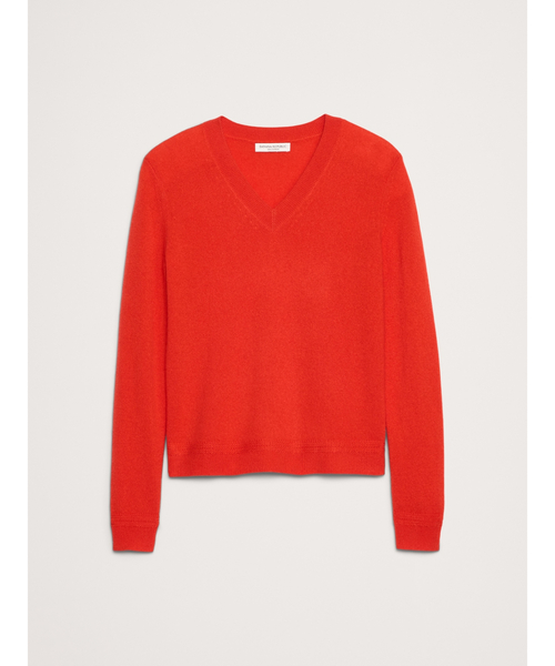 ライトウェイト カシミヤ Vネックセーター（ニット/セーター）｜BANANA