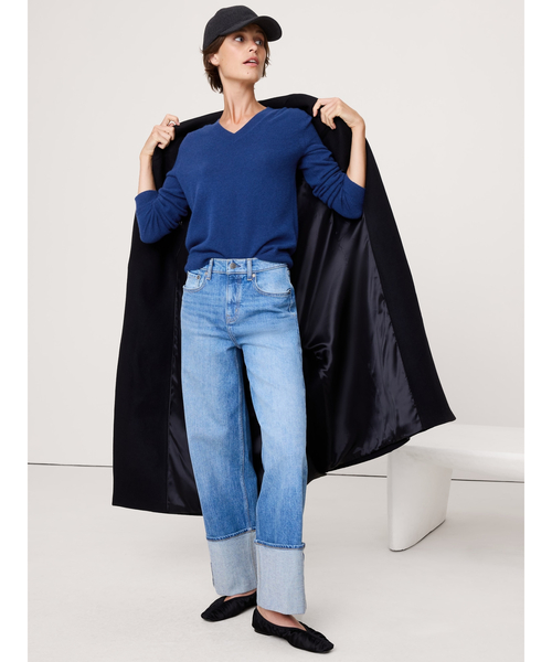 Banana Republic（バナナリパブリック）の「ライトウェイト カシミヤ Vネックセーター（ニット/セーター・レディース・ピンク系その他/アイボリー/レッド/ブルー/ネイビー/ベージュ・L/M/XS/S）」の19枚目の写真