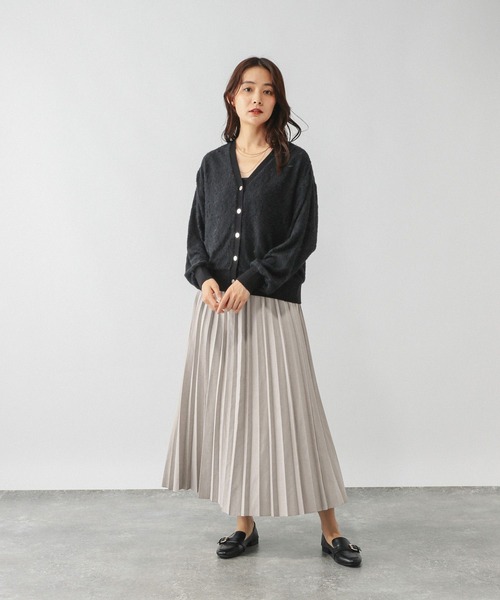 GLOBAL WORK（グローバルワーク）の「フェザーレースシアーカーデ/595375（カーディガン/ボレロ・レディース・ライトグレー/ブラック/ダークブラウン・MEDIUM/LARGE）」の5枚目の写真