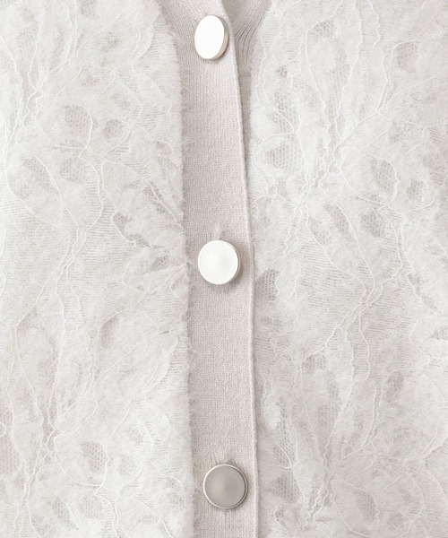 GLOBAL WORK（グローバルワーク）の「フェザーレースシアーカーデ/595375（カーディガン/ボレロ・レディース・ライトグレー/ブラック/ダークブラウン・MEDIUM/LARGE）」の15枚目の写真