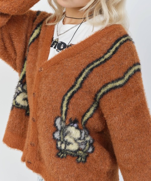 atmos pink(アトモスピンク)の「MARIA SAKURAI x atmos pink ブランコ Knit Cardigan / マリア サクライ アトモス ピンク ブランコ ニット カーディガン 【SP】(カーディガン/ボレロ・レディース・パープル/ブラウン・FREE)」の4枚目の写真