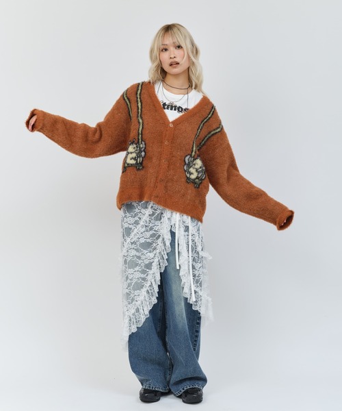 atmos pink(アトモスピンク)の「MARIA SAKURAI x atmos pink ブランコ Knit Cardigan / マリア サクライ アトモス ピンク ブランコ ニット カーディガン 【SP】(カーディガン/ボレロ・レディース・パープル/ブラウン・FREE)」の9枚目の写真