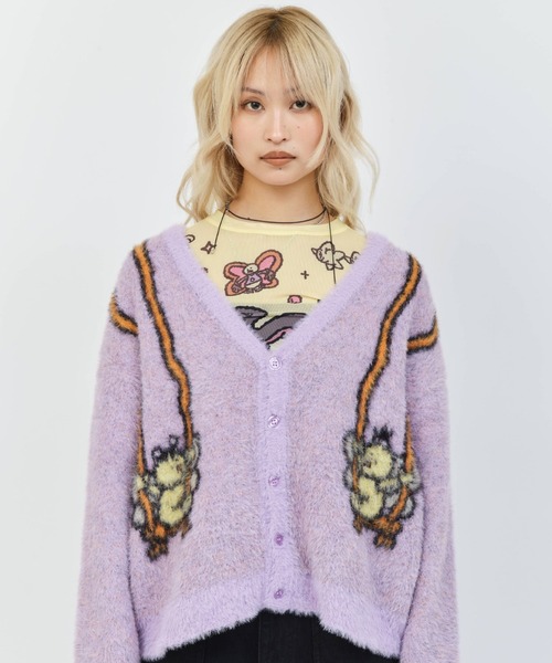 atmos pink(アトモスピンク)の「MARIA SAKURAI x atmos pink ブランコ Knit Cardigan / マリア サクライ アトモス ピンク ブランコ ニット カーディガン 【SP】(カーディガン/ボレロ・レディース・パープル/ブラウン・FREE)」の10枚目の写真