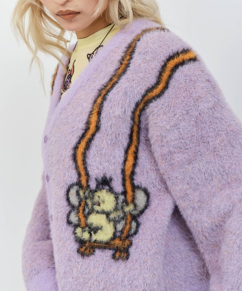 atmos pink(アトモスピンク)の「MARIA SAKURAI x atmos pink ブランコ Knit Cardigan / マリア サクライ アトモス ピンク ブランコ ニット カーディガン 【SP】(カーディガン/ボレロ・レディース・パープル/ブラウン・FREE)」の11枚目の写真